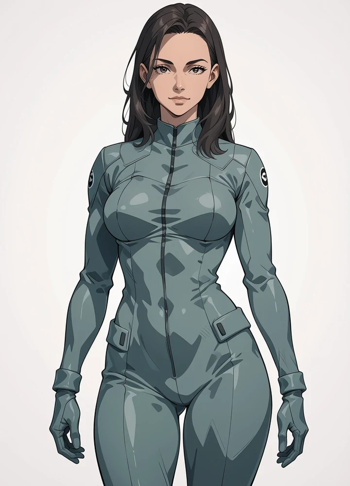 Adult anime mecha pilot illustration used for studio notes