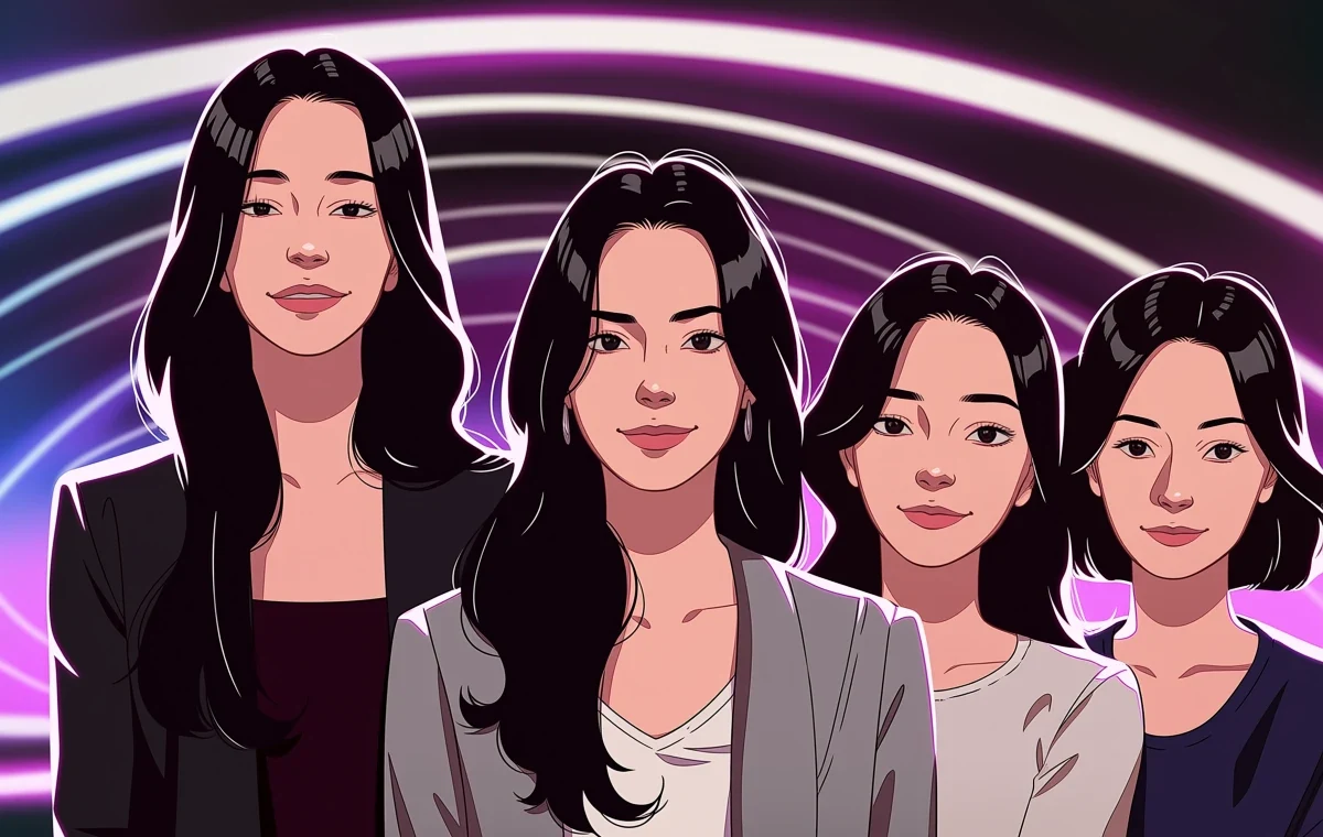 Adult manhwa creators together in a private illustration studio