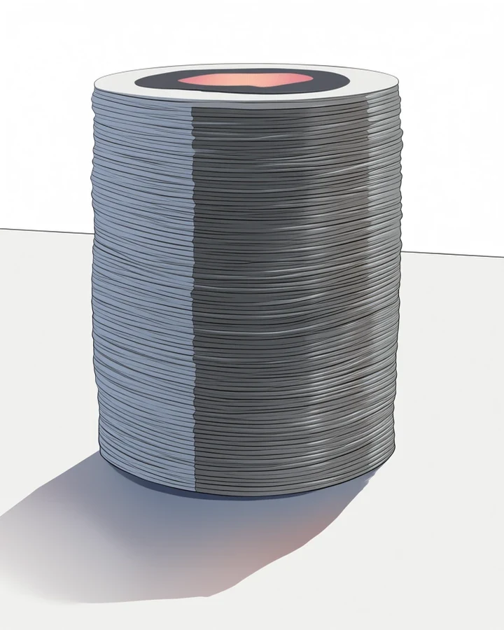 Stacked translucent panes shrinking in size, illustrating file compression